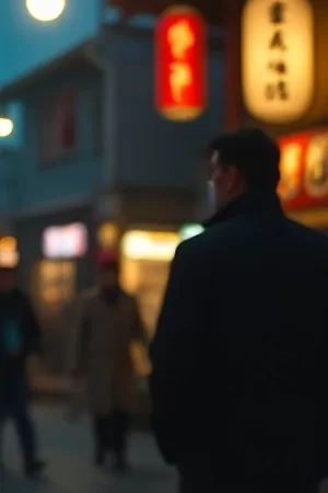 暴雪中被困列车的车头灯照亮铁轨，悬疑长片《长夜列车》封面